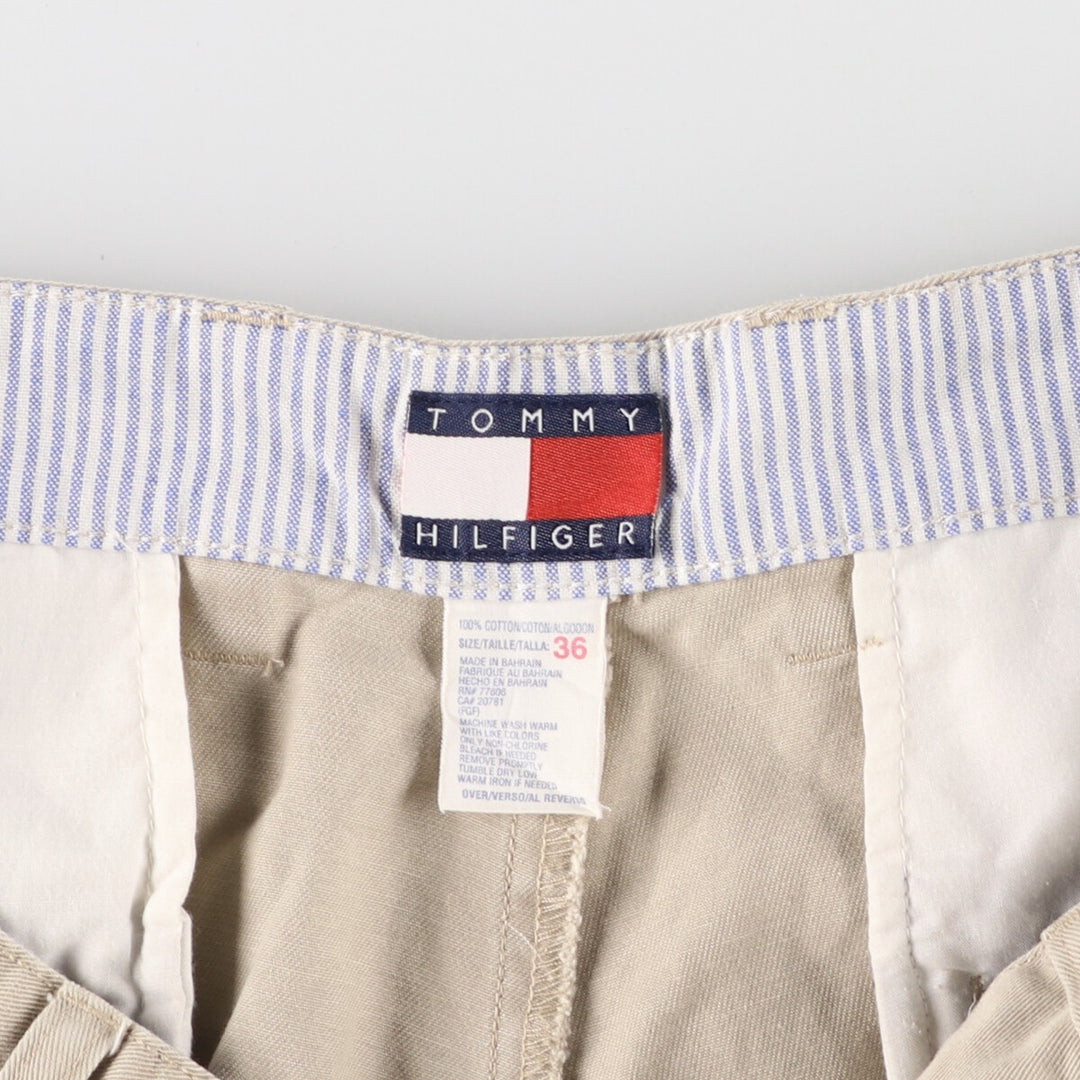 90'S Tommy Hilfiger Two-pleat Chino Shorts, Men's, W37, Vintage cotton Beige type Vintage Second Hand