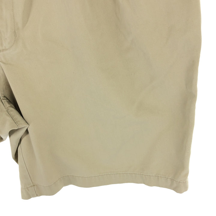 Eddie Bauer Two-pleat Chino Shorts, Men's W35 cotton Beige type Vintage Second Hand