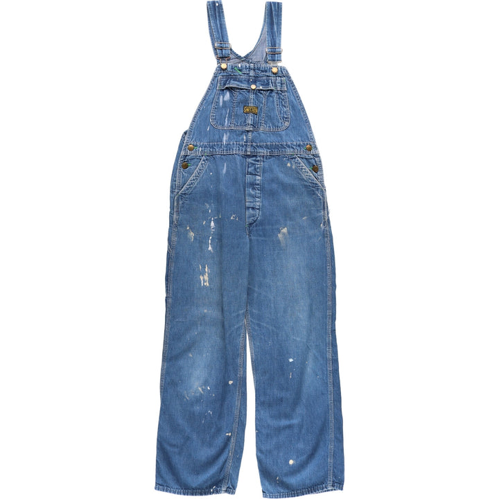 70'S UNKNOWN SANFORIZED denim overalls men's w32 vintage /eaa465196