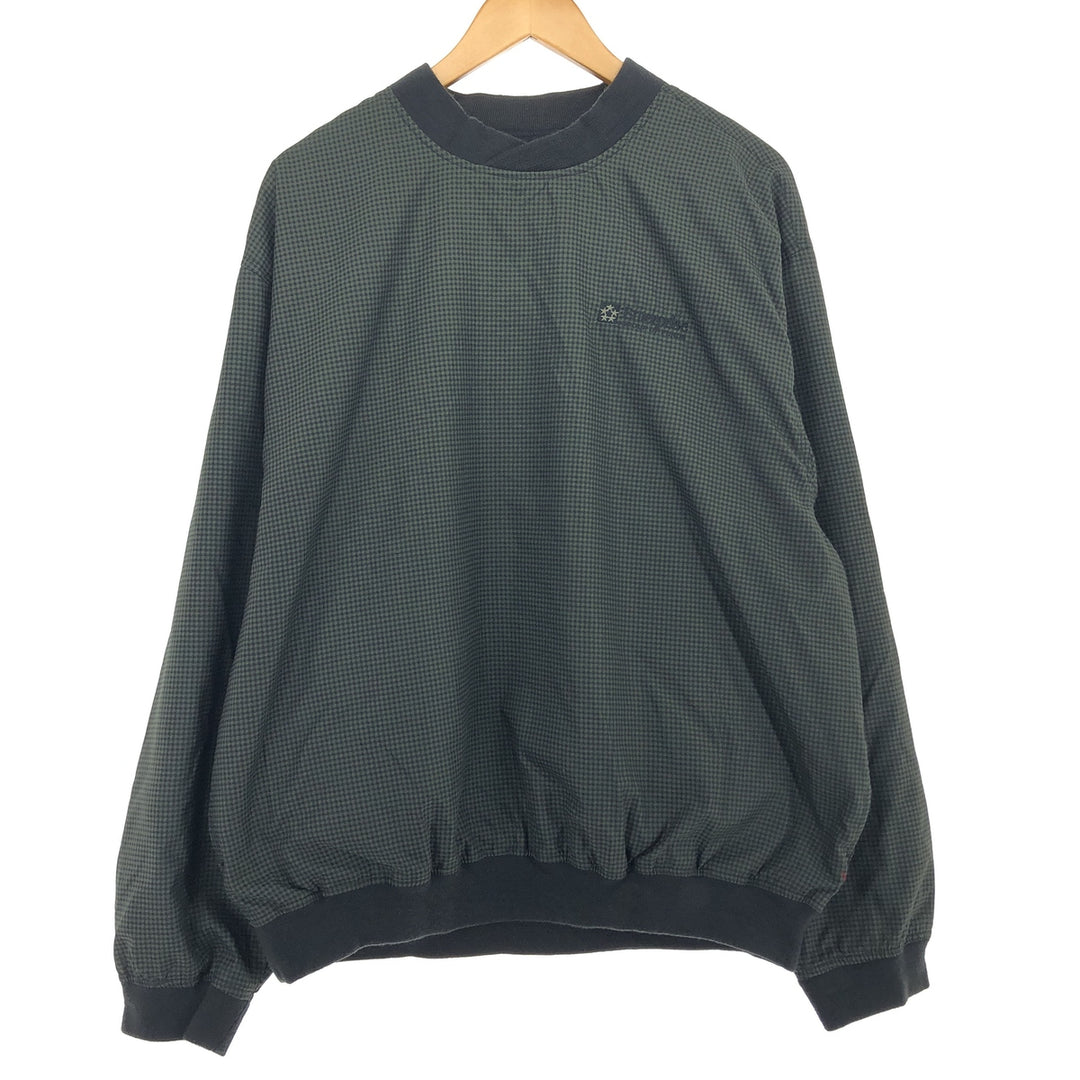 CYRK CLOTHING COMPANY Gingham Check Warm-up Pullover Men's L polyester Khaki type Vintage Second Hand