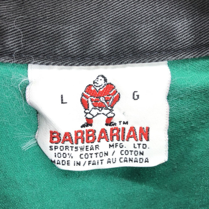 BARBARIAN College Half-Zip Cotton Pullover Made in Canada Men's L /eaa465264