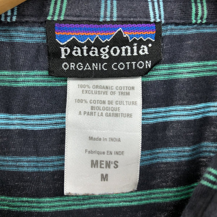 Patagonia ORGANIC COTTON Organic Cotton Short Sleeve Striped Polo Shirt Men's M /eaa465289