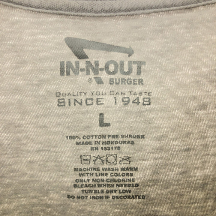 JAM Remake IN-N-OUT BURGER Back Print Ink Dyed T-Shirt Advertising T-Shirt Men's L /eaa465341