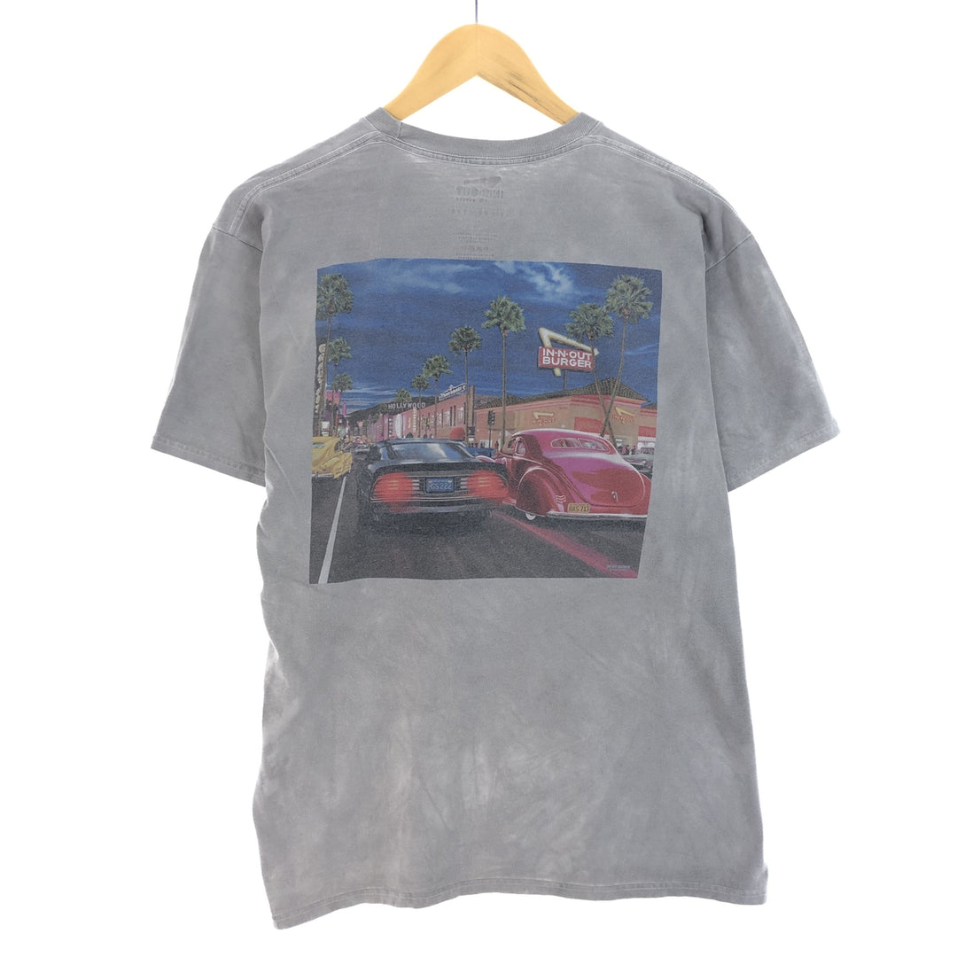 JAM Remake IN-N-OUT BURGER Back Print Ink Dyed T-Shirt Advertising T-Shirt Men's L /eaa465383