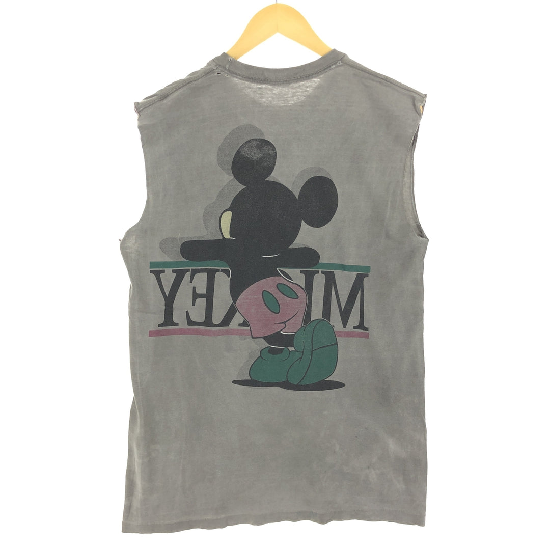 JAM Remake MICKEY MOUSE Mickey Mouse Cut-off Ink-dyed T-shirt Anime Character Print T-shirt Men's L /eaa465384