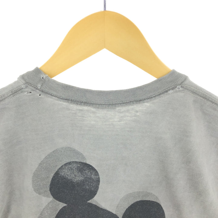 JAM Remake MICKEY MOUSE Mickey Mouse Cut-off Ink-dyed T-shirt Anime Character Print T-shirt Men's L /eaa465384