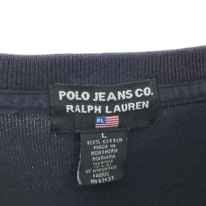 Ralph Lauren POLO JEANS COMPANY V-neck long T-shirt, long sleeve T, men's L /eaa465403