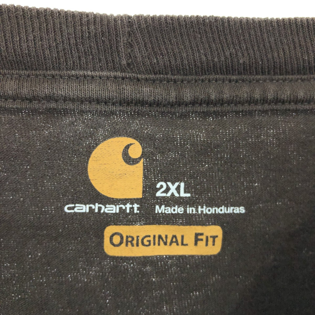 Carhartt ORIGINAL FIT Plain Pocket Long T-Shirt Long Tee Men's XXL /eaa465408