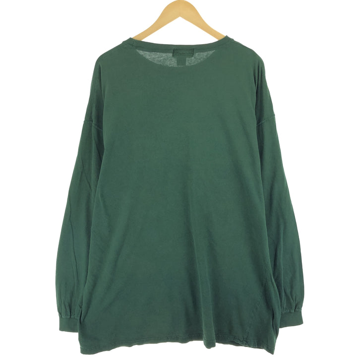 90'S Eddie Bauer Long Sleeve T-Shirt, Made in USA, Men's XL, Vintage cotton Green type dark green Vintage Second Hand