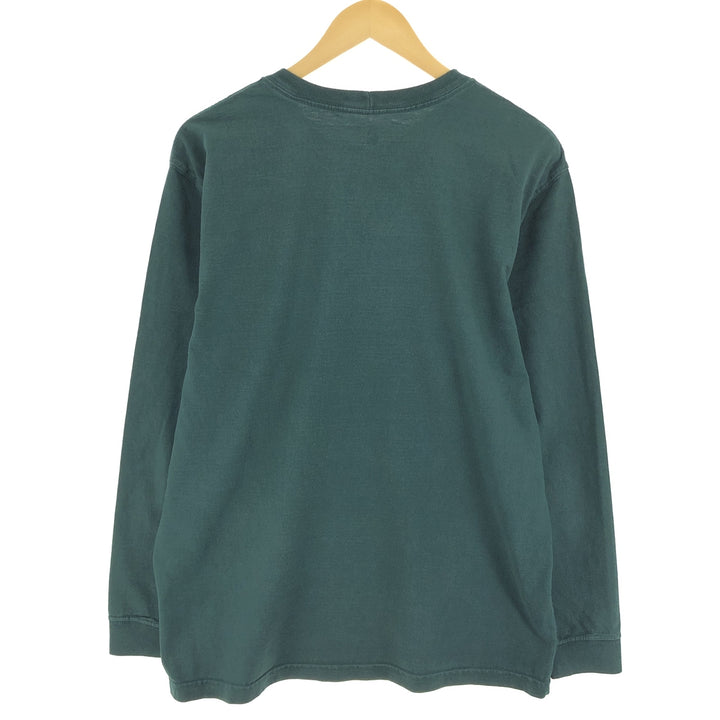 Carhartt ORIGINAL FIT Plain Pocket Long T-Shirt, Men's L cotton green type Vintage Second Hand