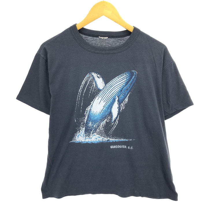 90'S Whale Pattern Animal T-shirt Men's M size /eaa465428