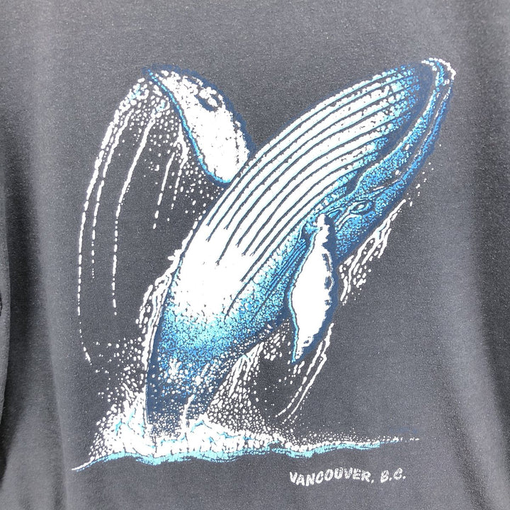 90'S Whale Pattern Animal T-shirt Men's M size /eaa465428