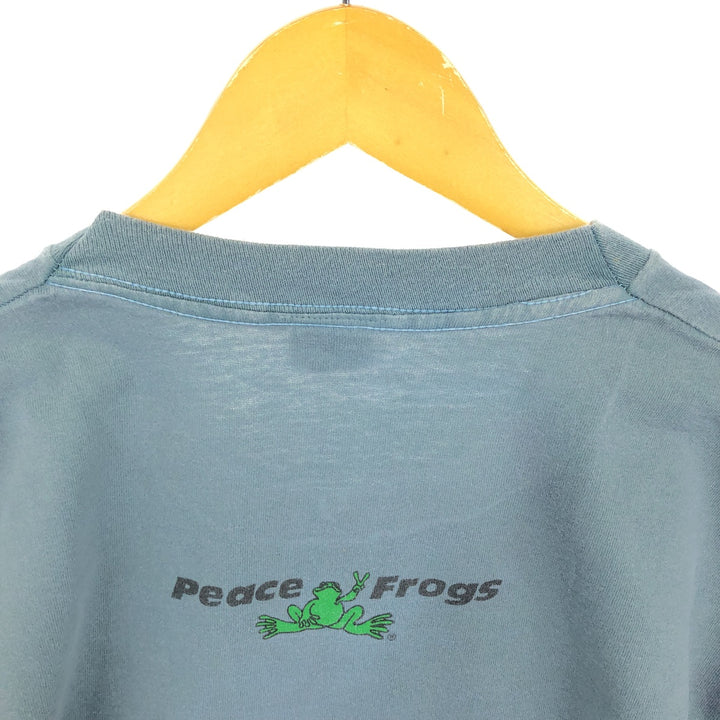 90'S Peace Frogs Frog Pattern Animal T-shirt Made in USA Men's XL Vintage /eaa465455