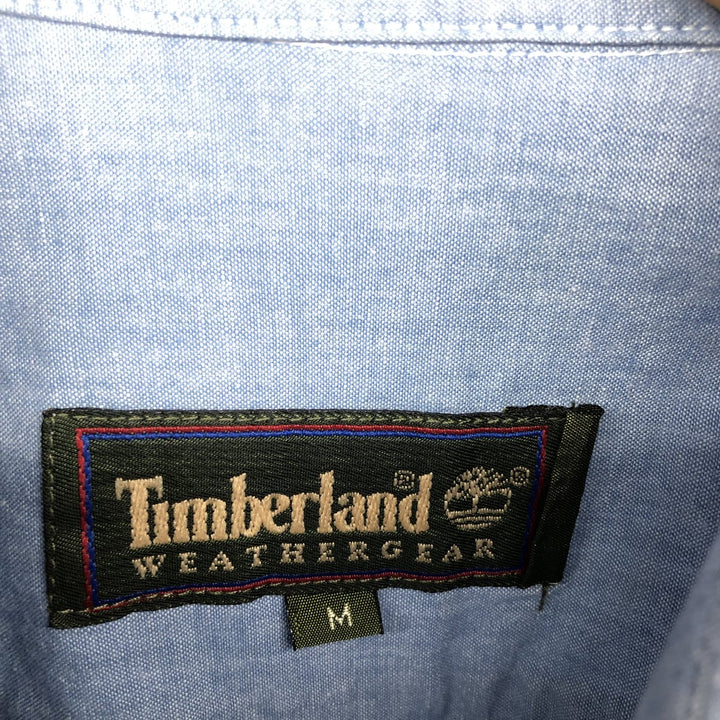 90'S Timberland WEATHERGEAR Long Sleeve Denim Shirt Men's Medium Vintage /eaa465460