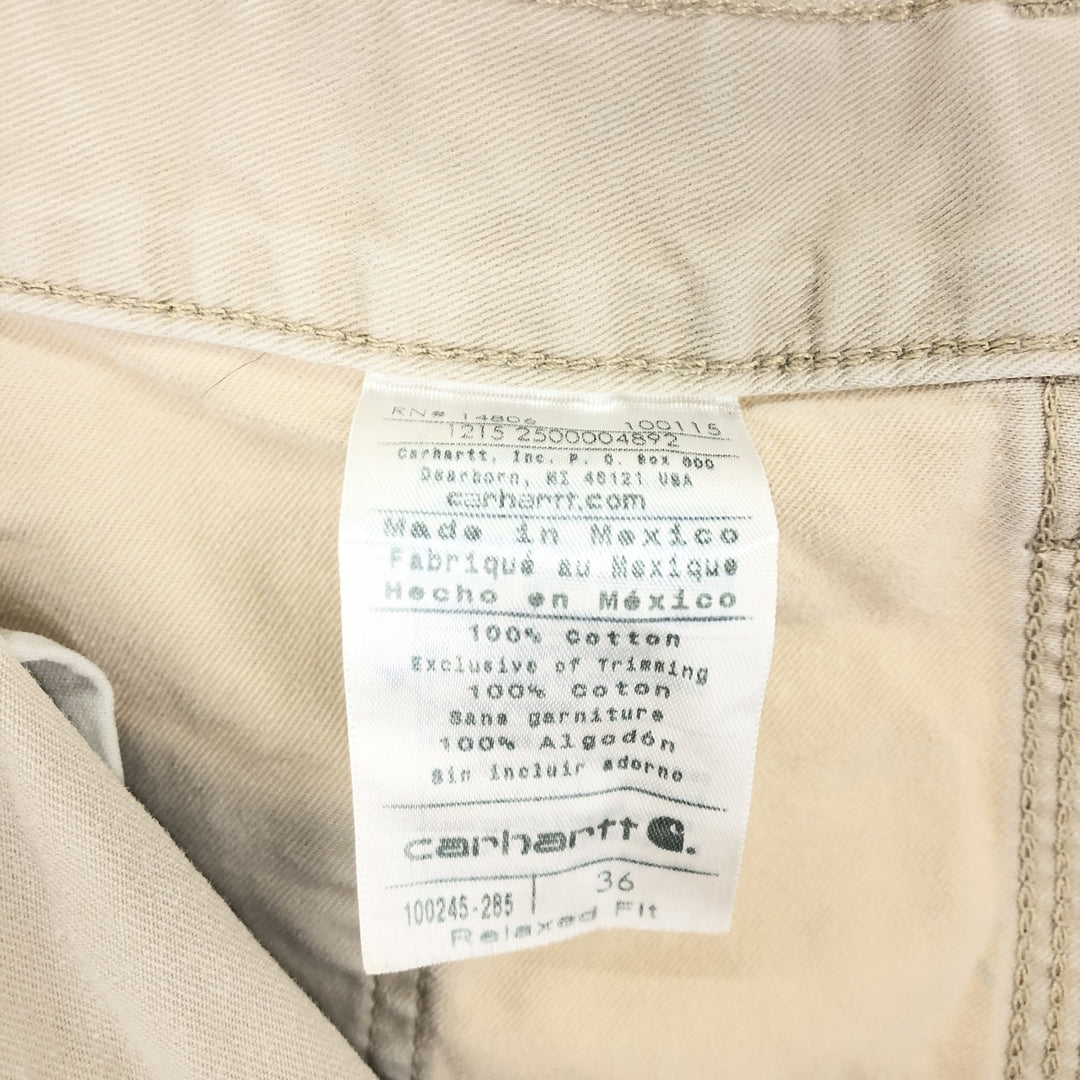 Carhartt Relaxed Fit Chino Painter Shorts, Men's, W34 cotton white type Vintage Second Hand