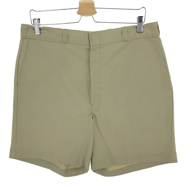 90'S Dickies Chino Shorts Shorts Made in USA Men's W35 Vintage polyester Beige type Vintage Second Hand