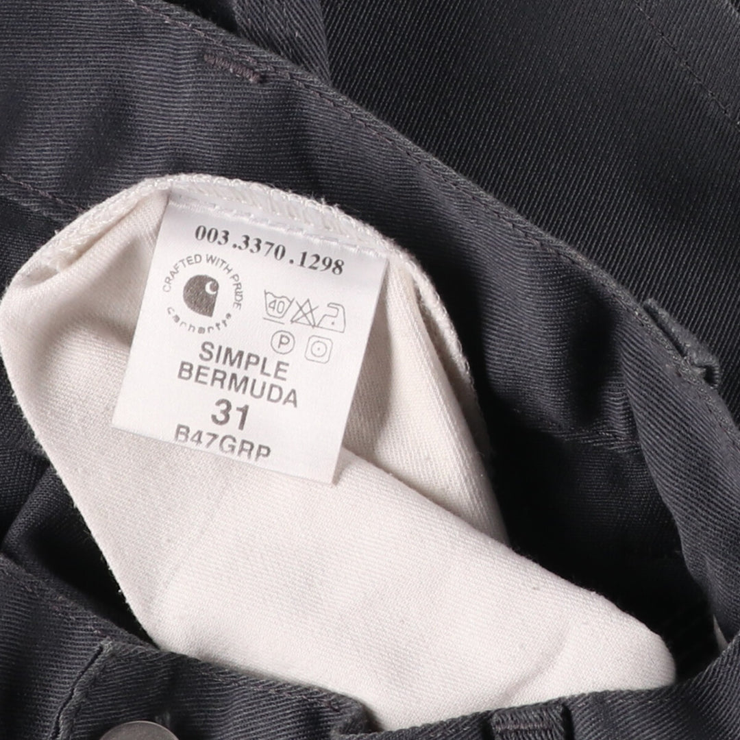 Carhartt Work Shorts, Half Pants, Men's W31 polyester Charcoal Vintage Second Hand