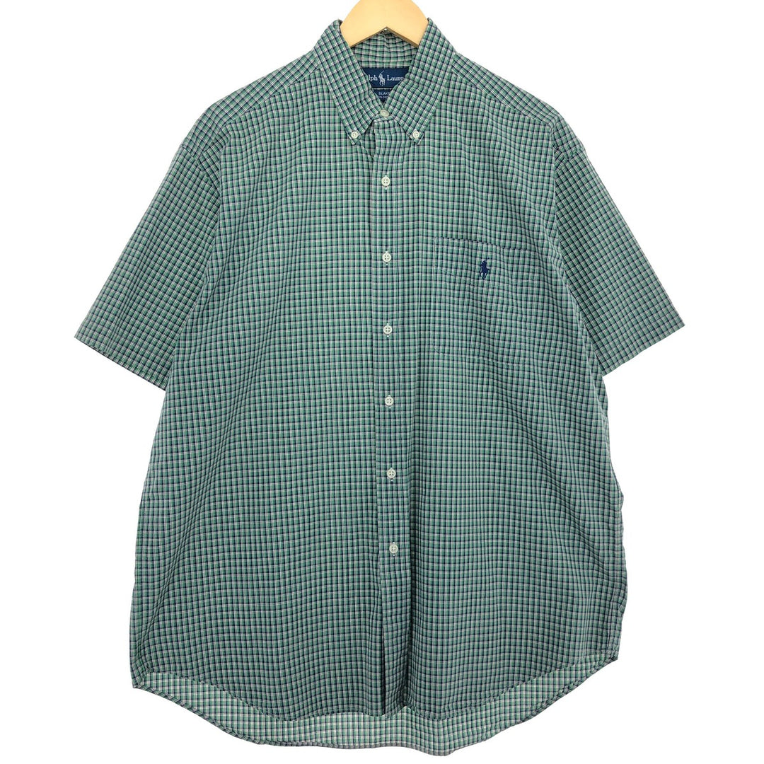 Ralph Lauren POLO by Ralph Lauren BLAKE short sleeve button down check shirt men's XL equivalent /eaa465610