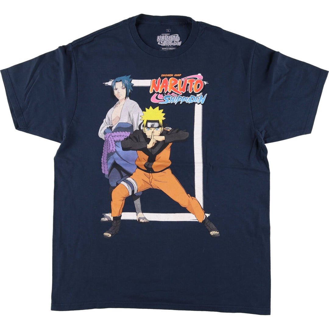 NARUTO Shippuden Uzumaki Naruto Uchiha Sasuke Anime Character Print T-Shirt Men's L /eaa465653