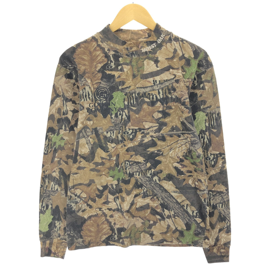 MOSSY OAK GOODIN COMPANY Camouflage Pattern Real Tree Camo Long T-Shirt Long T Made in USA Men's M cotton Khaki type Vintage Second Hand