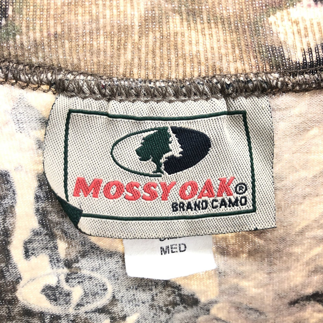 MOSSY OAK GOODIN COMPANY Camouflage Pattern Real Tree Camo Long T-Shirt Long T Made in USA Men's M cotton Khaki type Vintage Second Hand