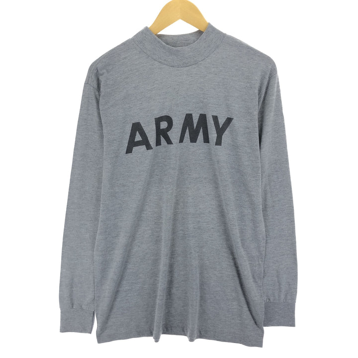 USARMY IPFU mock neck long T-shirt, long T, made in USA, men's M size polyester gray type Vintage Second Hand