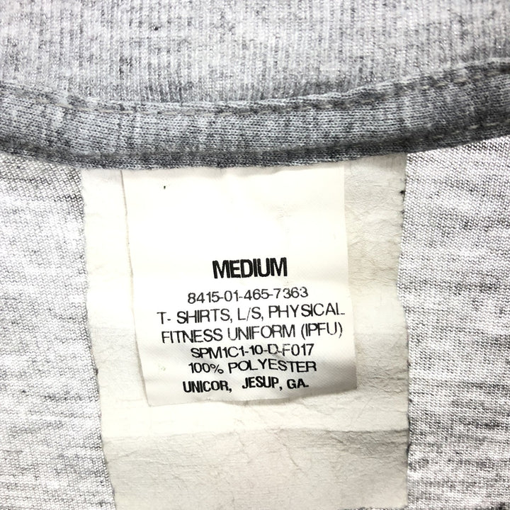 USARMY IPFU mock neck long T-shirt, long T, made in USA, men's M size polyester gray type Vintage Second Hand