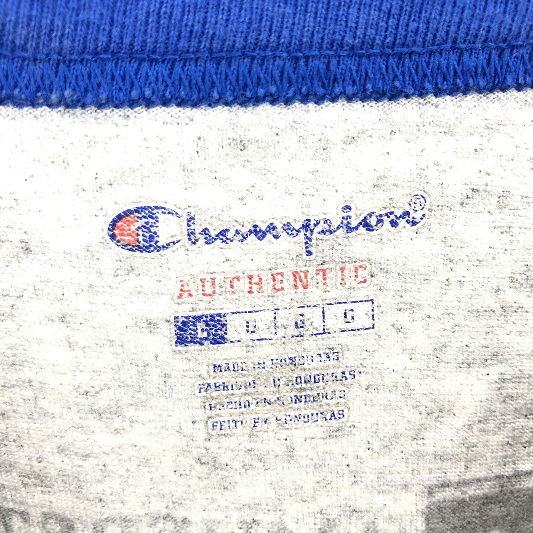 Champion Authentic 3/4 Sleeve Raglan T-Shirt, Men's L cotton gray type Vintage Second Hand
