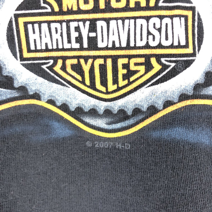 00'S Harley-Davidson Fire Pattern Motorcycle Bike T-Shirt Made in USA Men's XXL /eaa465754