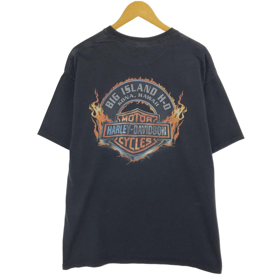 Harley-Davidson Fire Pattern Motorcycle Bike T-Shirt Men's XXL / eaa465758