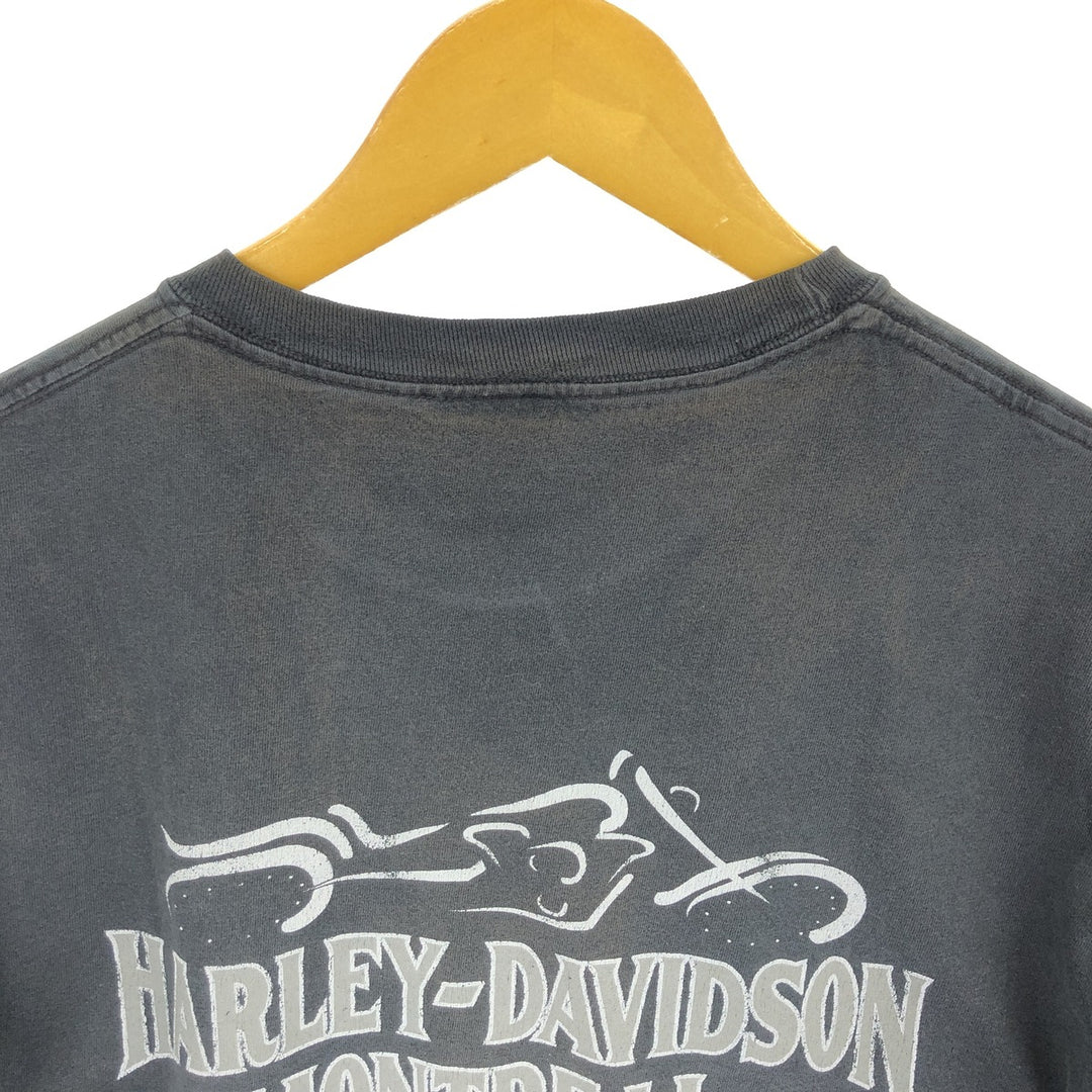 00'S Harley-Davidson Skull Pattern Motorcycle Bike T-shirt Men's L size / eaa465773