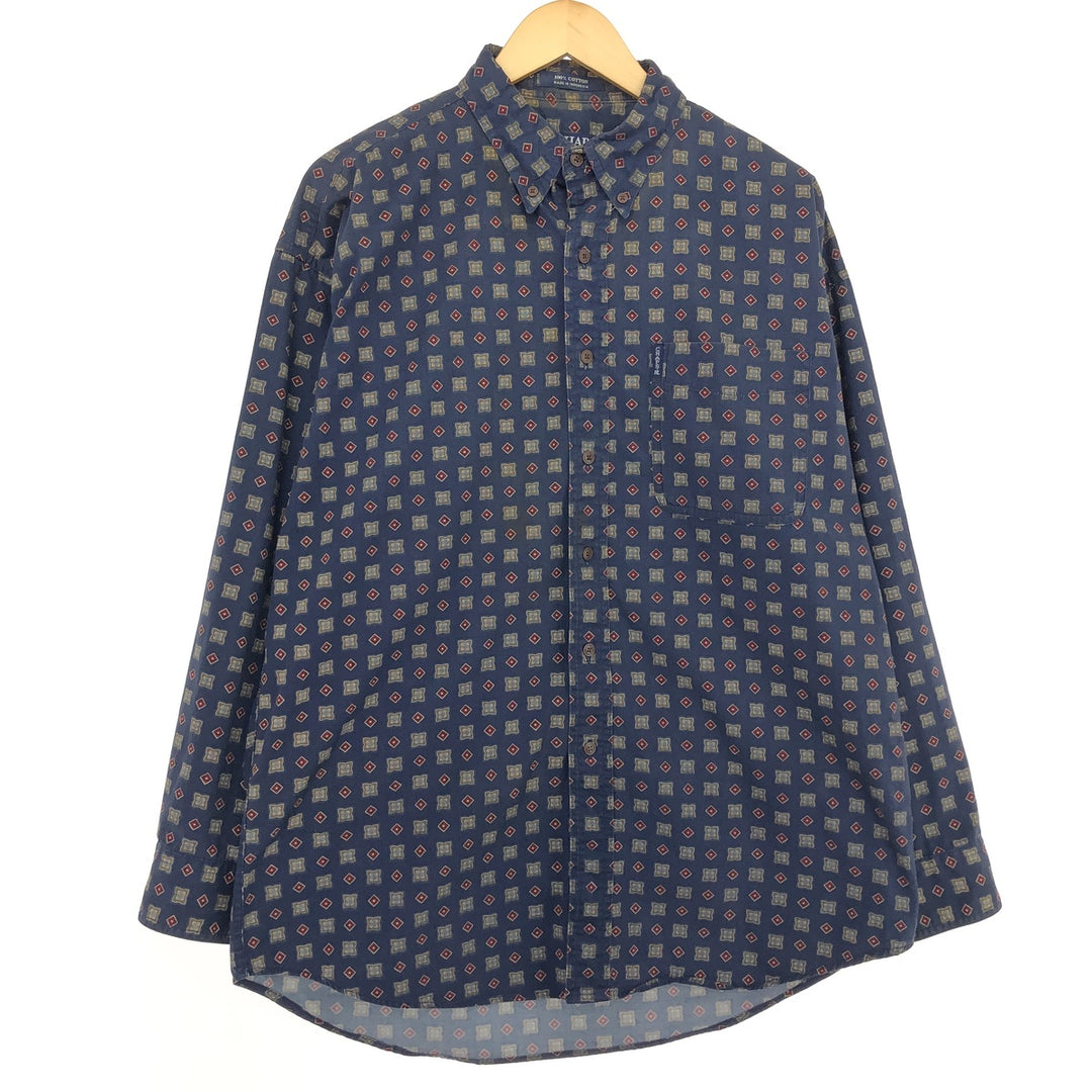 90'S Ralph Lauren CHAPS all-over print long sleeve button-down shirt men's L vintage /eaa465813