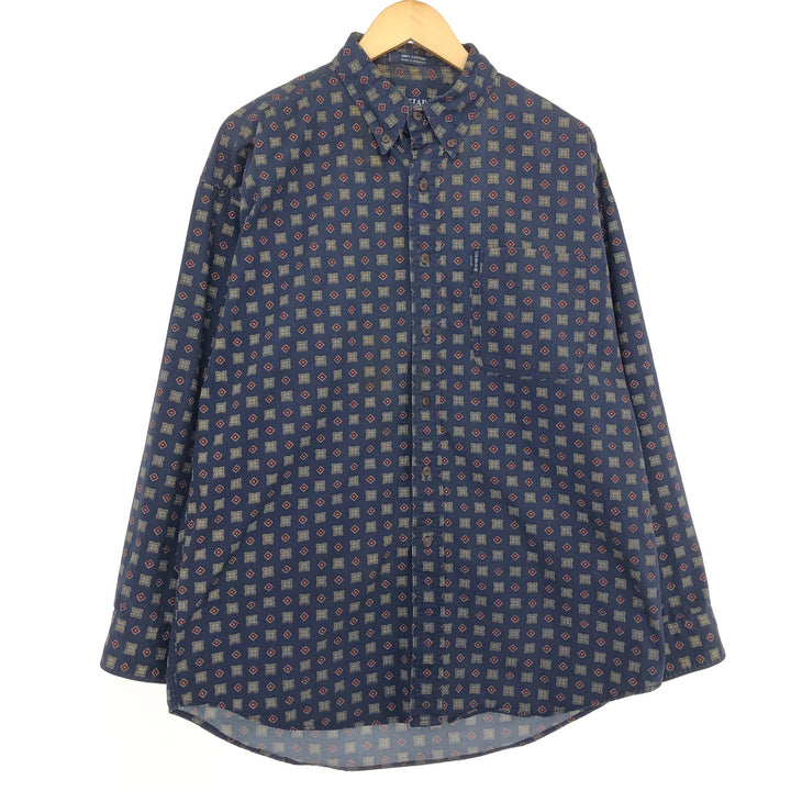 90'S Ralph Lauren CHAPS all-over print long sleeve button-down shirt men's L vintage /eaa465813