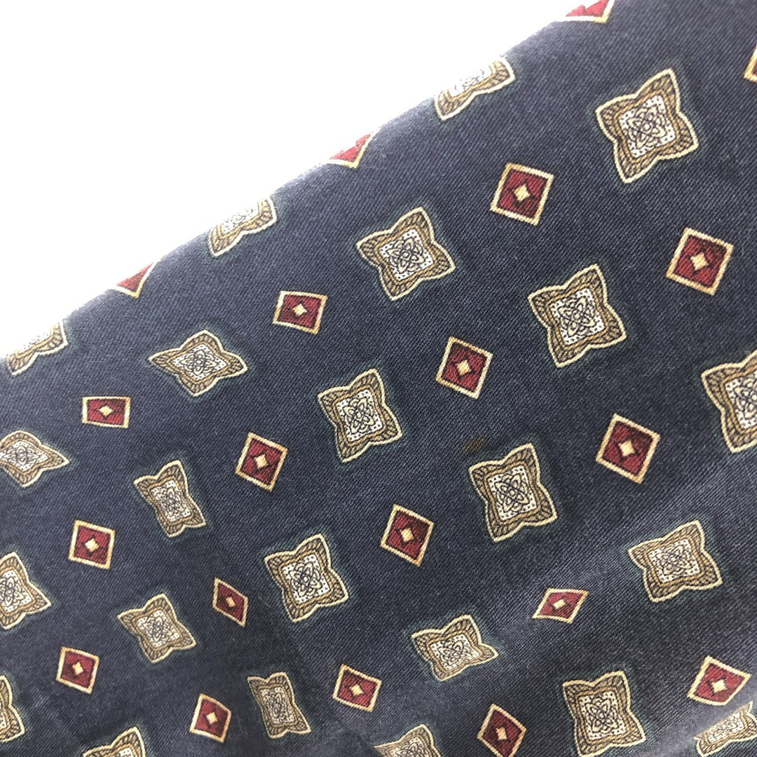 90'S Ralph Lauren CHAPS all-over print long sleeve button-down shirt men's L vintage /eaa465813