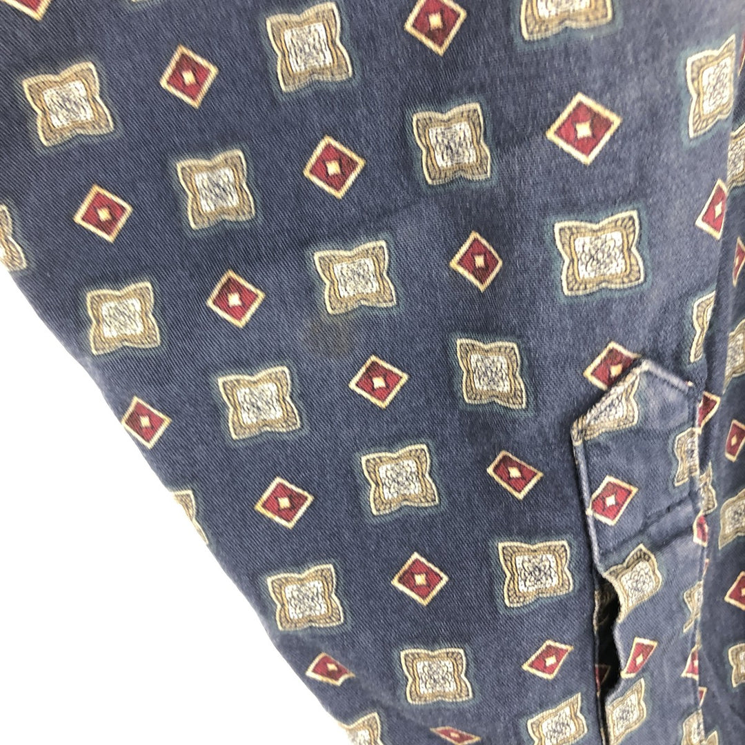 90'S Ralph Lauren CHAPS all-over print long sleeve button-down shirt men's L vintage /eaa465813