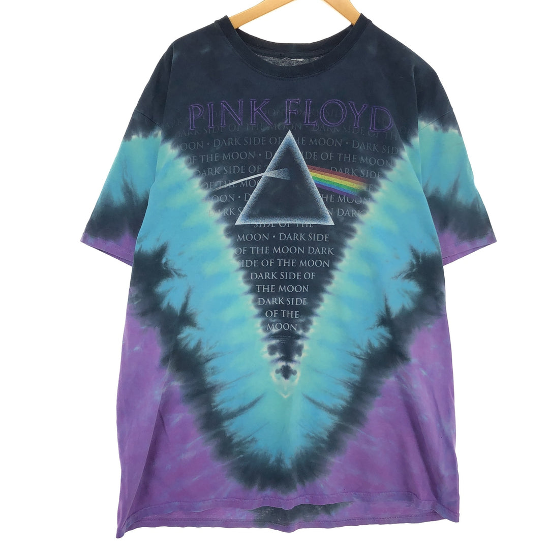 00'S PINK FLOYD Pink Floyd Album THE DARK SIDE OF THE MOON Tie-dye Pattern Band T-shirt Band Tee Men's XL /eaa465815