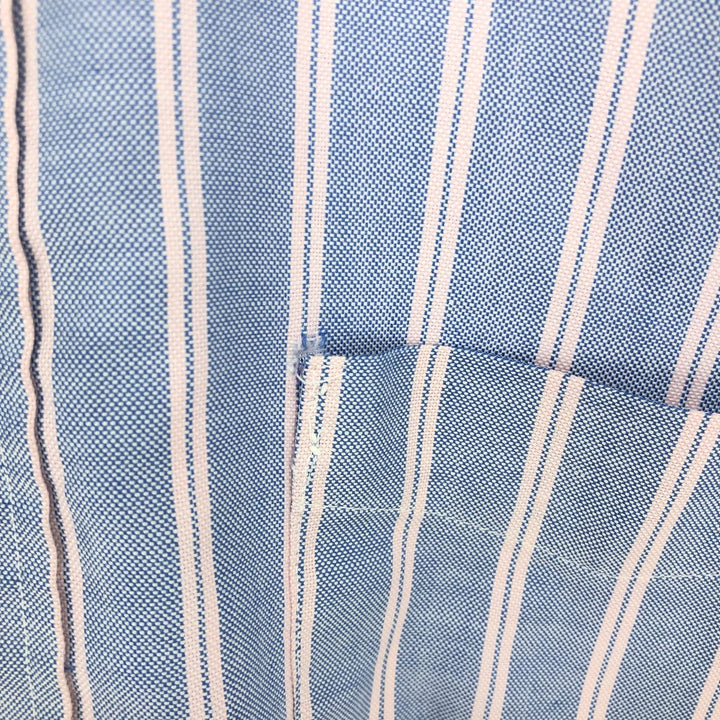 90'S LANDS' END Multi-stripe short sleeve button-down striped shirt made in USA men's L vintage /eaa465833