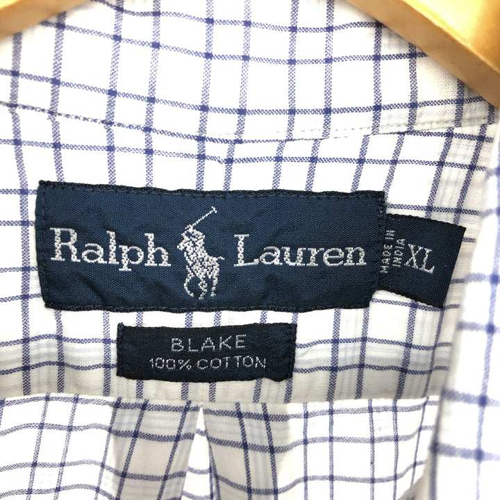 Ralph Lauren BLAKE short sleeve button down check shirt men's XL /eaa465834