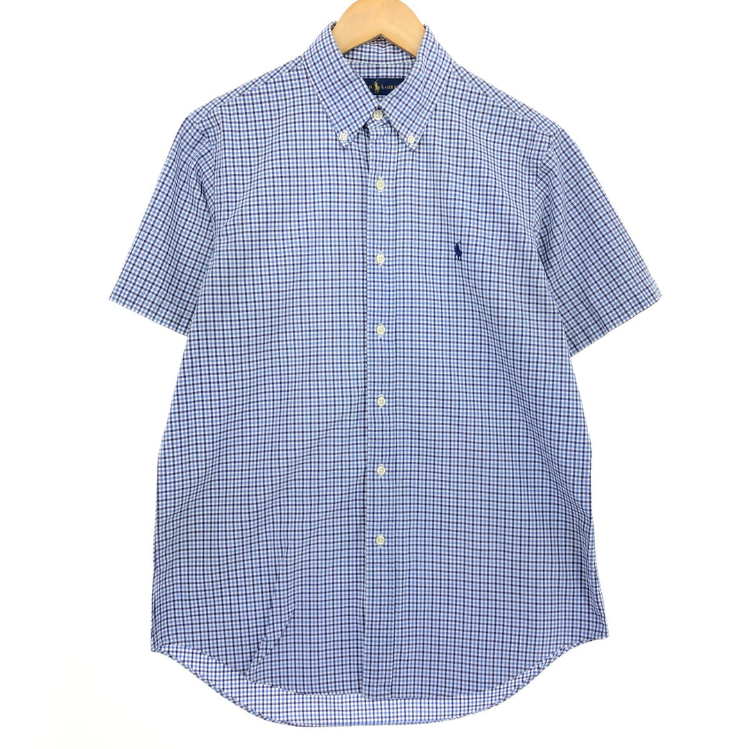 Ralph Lauren short sleeve button down check shirt for men, size M /eaa465835