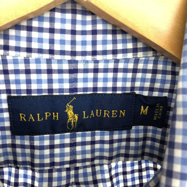 Ralph Lauren short sleeve button down check shirt for men, size M /eaa465835