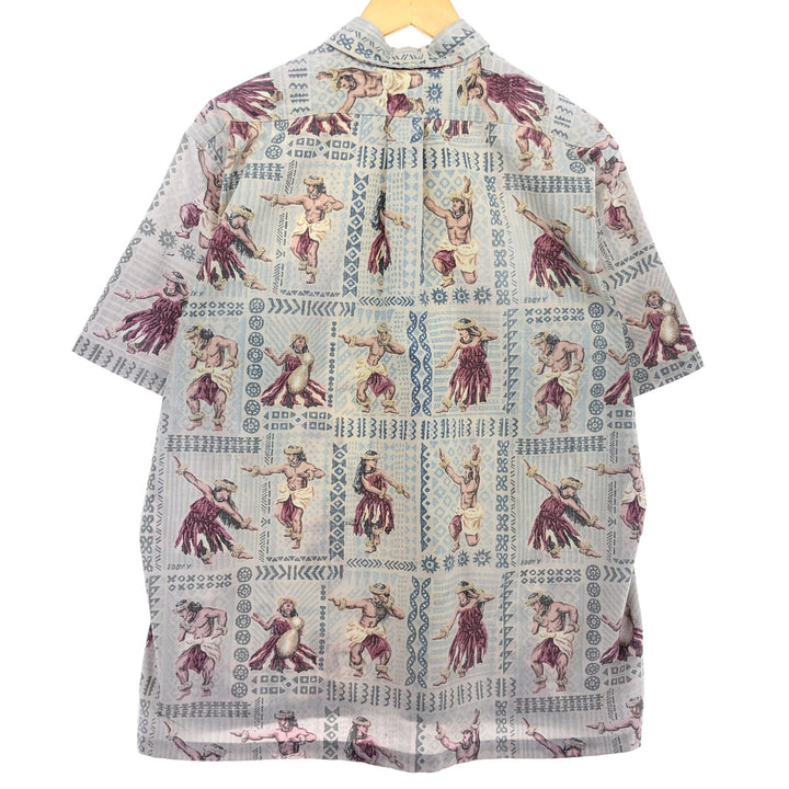 Reyn Spooner ART OF EDDY Y All-over Print Pullover Button-Down Hawaiian Aloha Shirt Made in Hawaii Men's L /eaa465844