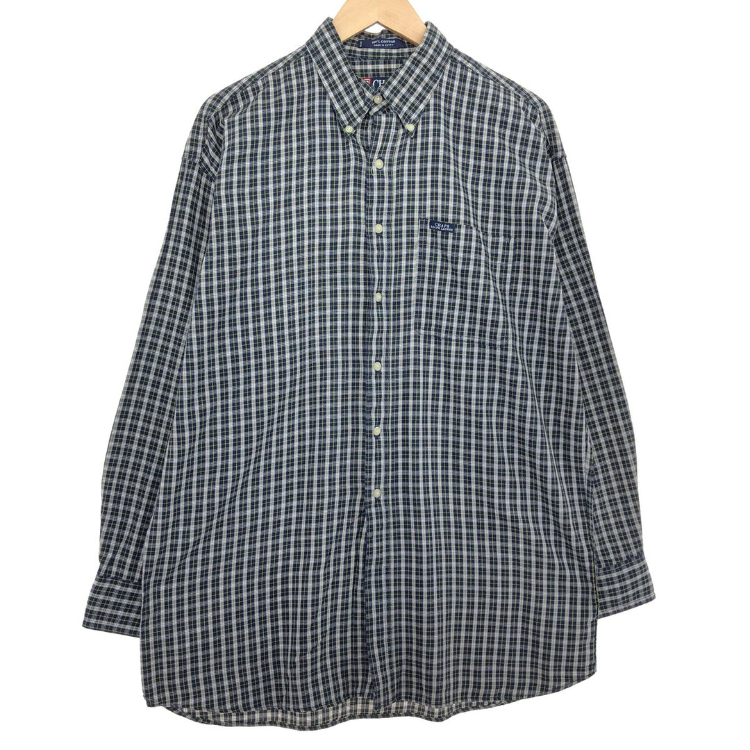 90'S Ralph Lauren CHAPS Long Sleeve Button Down Check Shirt Men's L Vintage /eaa465880