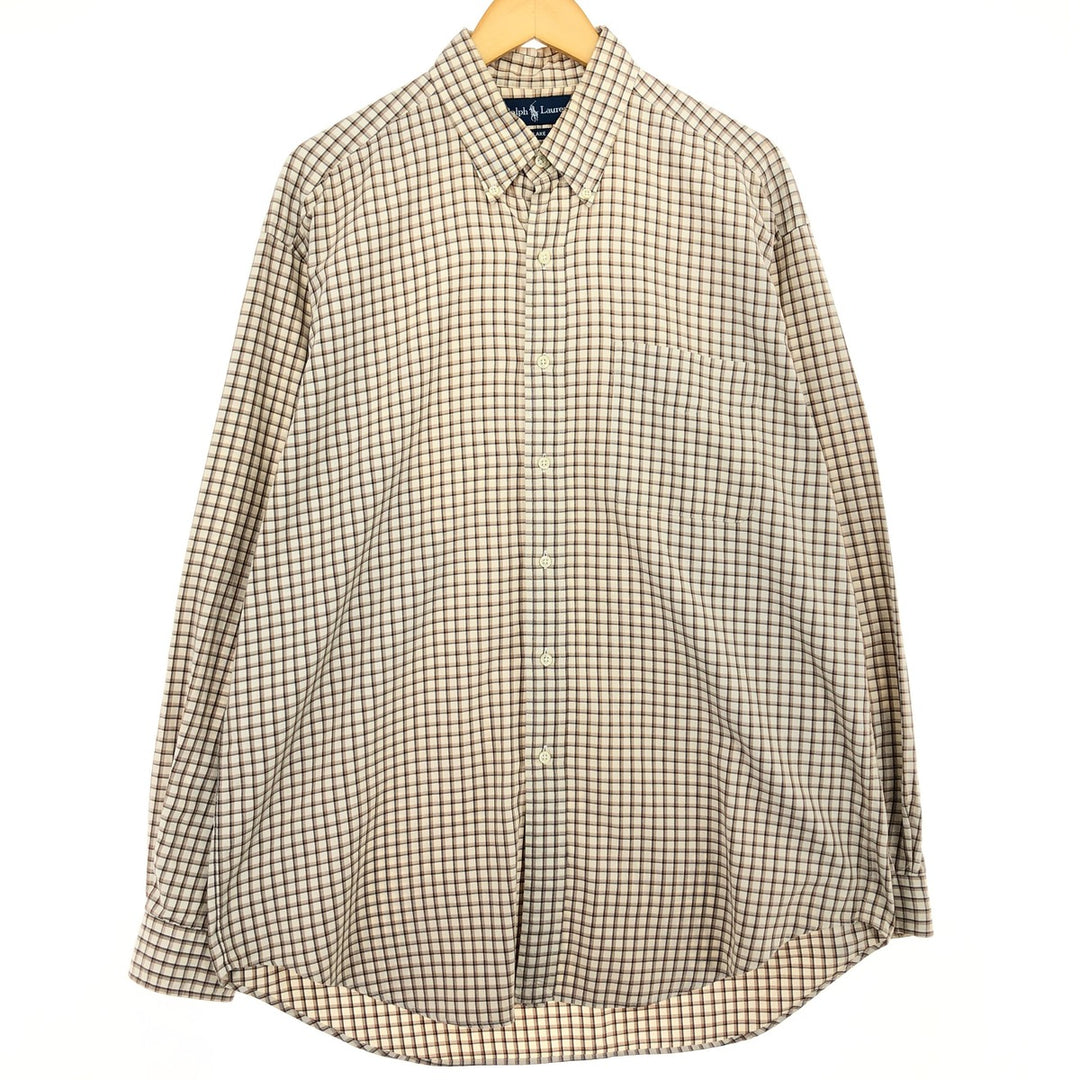 Ralph Lauren BLAKE long sleeve button down check shirt men's size L / eaa465885