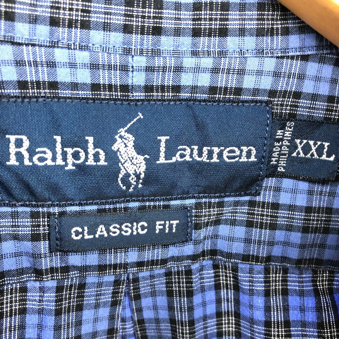 Ralph Lauren Classic Fit Long Sleeve Button Down Check Shirt Men's XXL /eaa465886