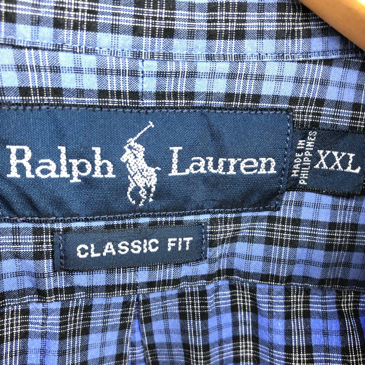 Ralph Lauren Classic Fit Long Sleeve Button Down Check Shirt Men's XXL /eaa465886