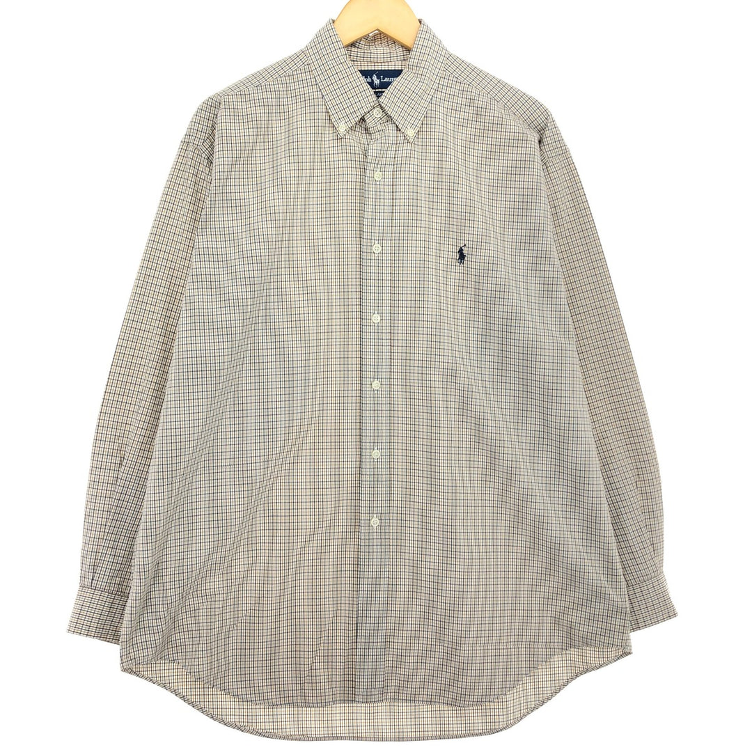 Ralph Lauren BLAKE long sleeve button down check shirt men's L /eaa465888