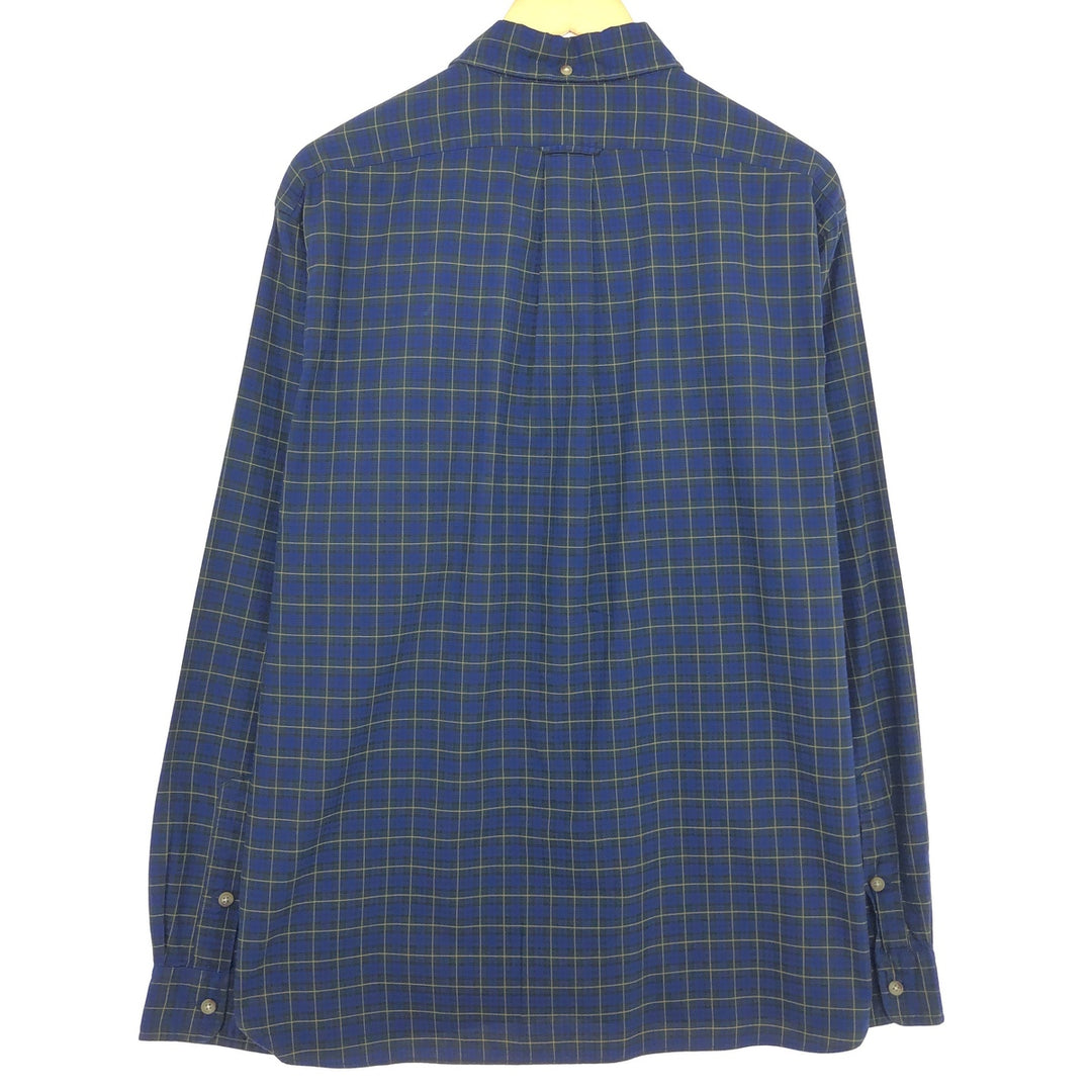 Ralph Lauren 120's 2-ply tartan check long sleeve button-down check shirt, men's XL /eaa465890