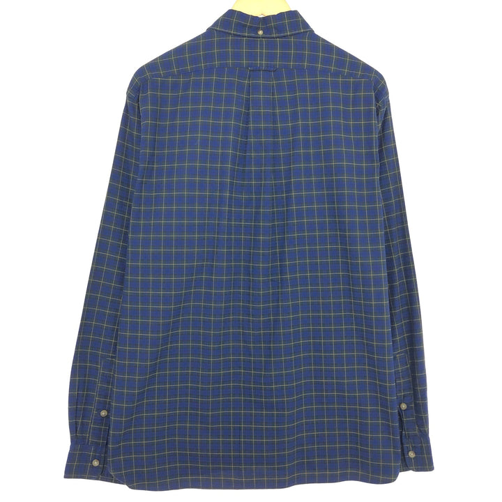 Ralph Lauren 120's 2-ply tartan check long sleeve button-down check shirt, men's XL /eaa465890