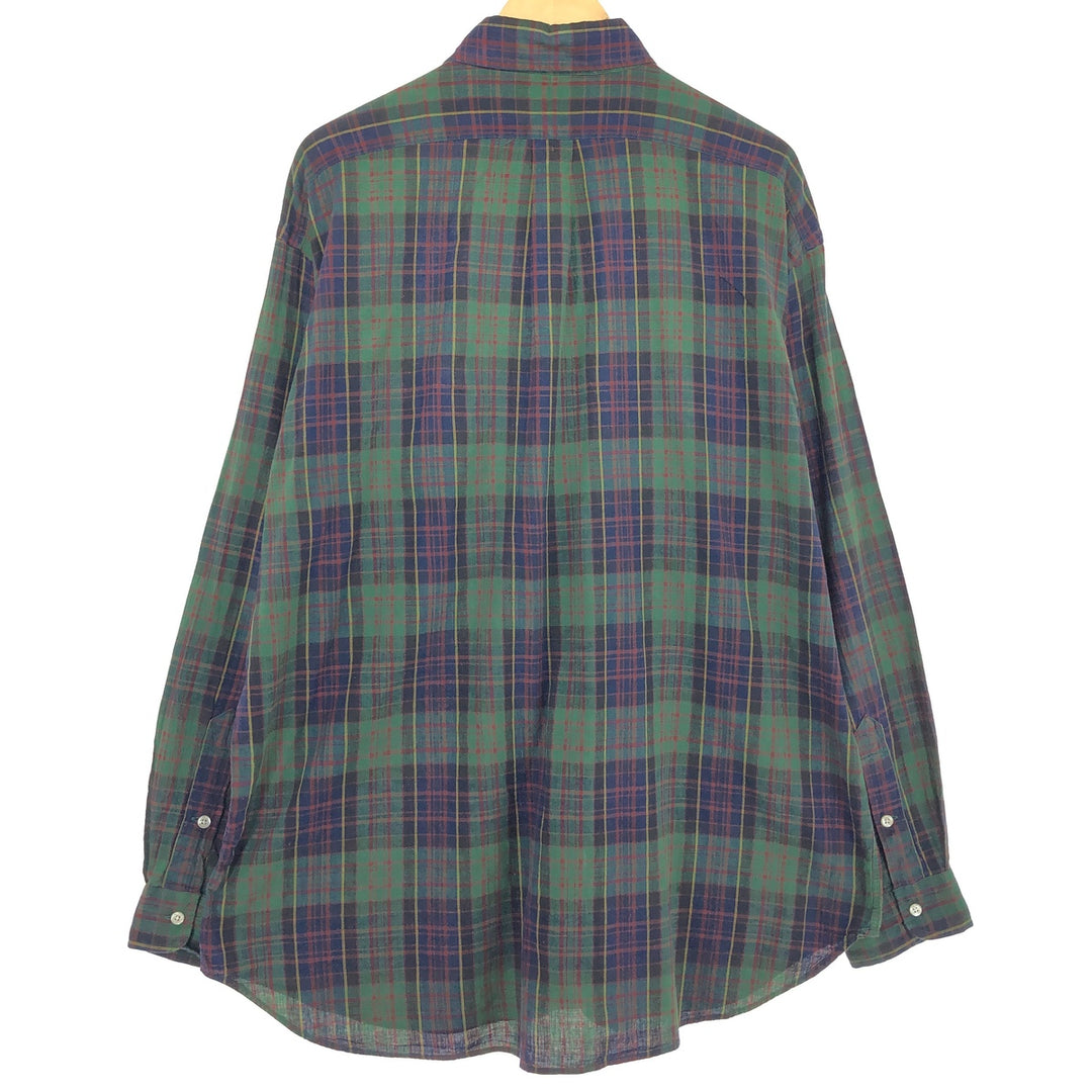 Ralph Lauren BLAIRE long sleeve button down check shirt men's XL /eaa465892