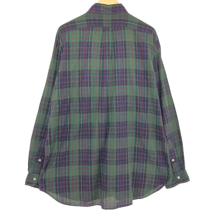 Ralph Lauren BLAIRE long sleeve button down check shirt men's XL /eaa465892
